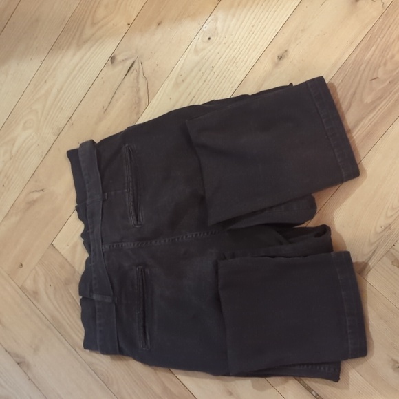 AMO Paper Bag Straight Let Cropped Utility Pants in Washed Black Size 30 - Picture 2 of 7
